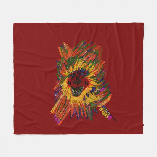 Forest Guardian フリースブランケット (正面(横))