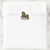 Forest Guardian Horse Sticker ラウンドシール (バッグ)