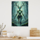 Forest Guardian Spirit Fantasy Art Poster ポスター (キッチン)