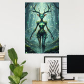 Forest Guardian Spirit Fantasy Art Poster ポスター (ホームオフィス)