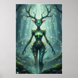 Forest Guardian Spirit Fantasy Art Poster ポスター