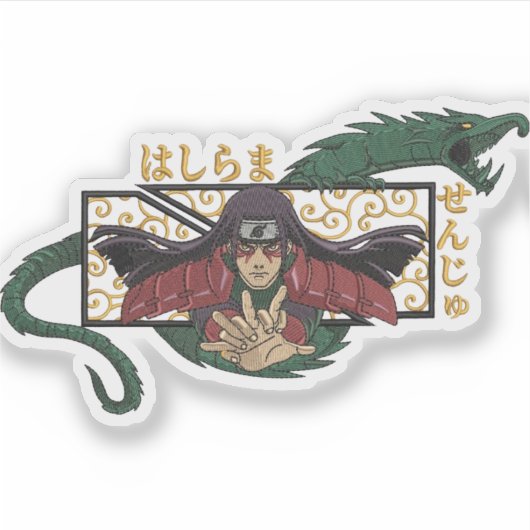 🌿 Forest Guardian Sticker – Anime-Inspired Warrio シール (正面)