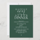 Forest Happily Ever After Dinner Modern Wedding 招待状 (正面)
