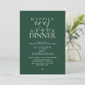 Forest Happily Ever After Dinner Modern Wedding 招待状 (スタンド正面)