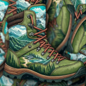 Forest Hiking Boot Vinyl Sticker | Die-Cut Sticker シール