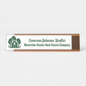 Forest Home Real Estate Company Custom Realtor デスクネームプレート (正面)