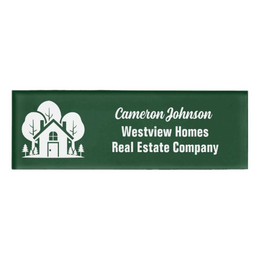 Forest Home Real Estate Company Custom Realtor 名札 (正面)