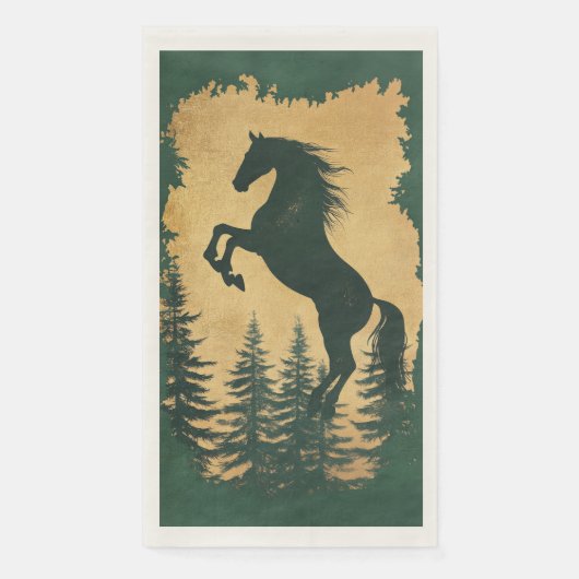 Forest Horse Guest Towel Napkins (正面)
