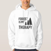 Forest is My Therapy – Minimalist Tree Design パーカ (正面)