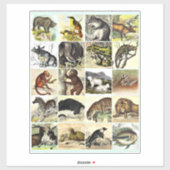 Forest, Jungle And Ocean Animal Collage sheet Art シール (シート)