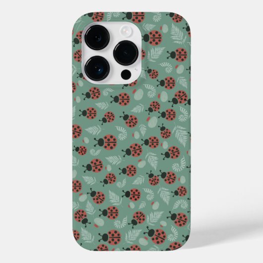 Forest Ladybugs緑の背景 Case-Mate iPhoneケース (裏面)