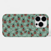Forest Ladybugs緑の背景 Case-Mate iPhoneケース (裏面 (横))