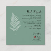 Forest Ladybugs Green Baby Shower Book Request エンクロージャーカード (正面)