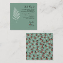 Forest Ladybugs Green Baby Shower Book Request