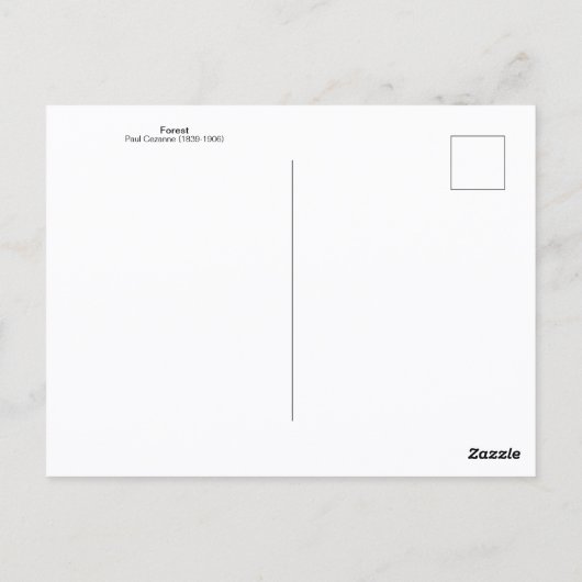 Forest Landscape Paul Cezanne ポストカード (裏面)