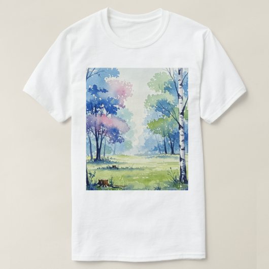 Forest landscape tシャツ (デザイン正面)