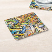 forest lizard clump スクエアペーパーコースター (アングル)