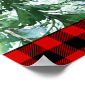 Forest Lumberjack赤ちゃんシャワー歓迎サイン ポスター (角)