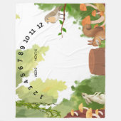 Forest Milestone blanket フリースブランケット (正面)