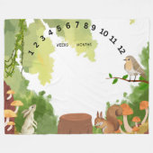 Forest Milestone blanket フリースブランケット (正面(横))