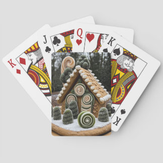 Forest Mint Gingerbread Cottage Playing Cards トランプ