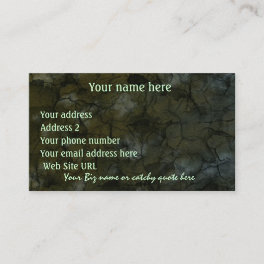 「FOREST MIST」自然フォトプロファイルカード 名刺 (正面)