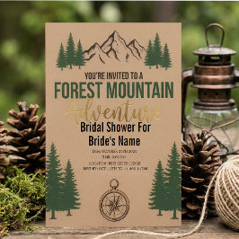 Forest Mountain Adventure Bridal Shower Invitation 招待状