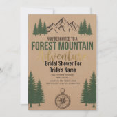 Forest Mountain Adventure Bridal Shower Invitation 招待状 (正面)