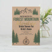 Forest Mountain Adventure Bridal Shower Invitation 招待状 (スタンド正面)