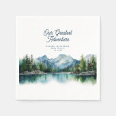 Forest Mountain Rustic Adventure Baby Shower  スタンダードカクテルナプキン (正面)