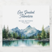 Forest Mountain Rustic Adventure Baby Shower  スパークリングワインラベル (シングルラベル)