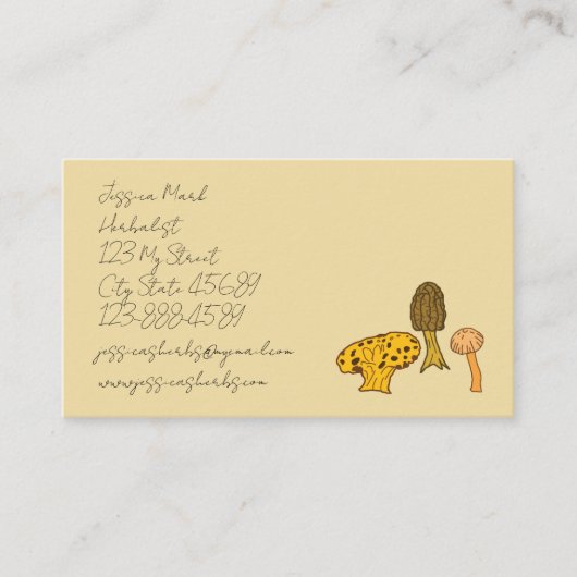Forest Mushroom Theme 名刺 (正面)