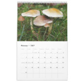 Forest Mushrooms Calendar カレンダー (2月 2027)