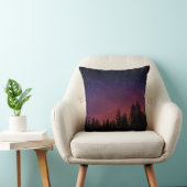 Forest Night Sky Nature with Starry Woodland Scene クッション (椅子)