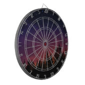 Forest Night Sky Nature with Starry Woodland Scene ダーツボード (正面左)