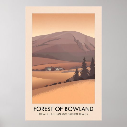 Forest of Bowland AONB Travel Poster ポスター (正面)