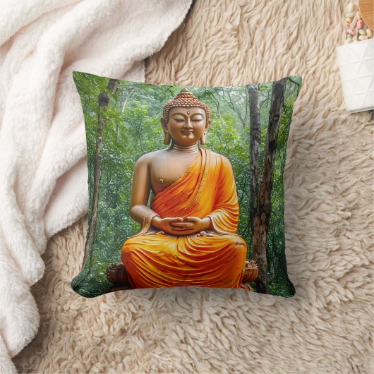 Forest of Calm: The Buddha's Sanctuary クッション (ブランケット)