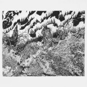 Forest of Shadows フリースブランケット (正面(横))