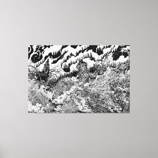 Forest of Shadows Fleece  キャンバスプリント (正面)