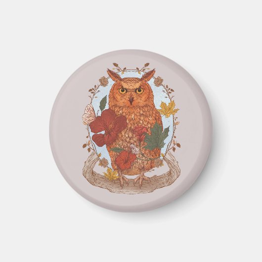 Forest Owl マグネット (正面)