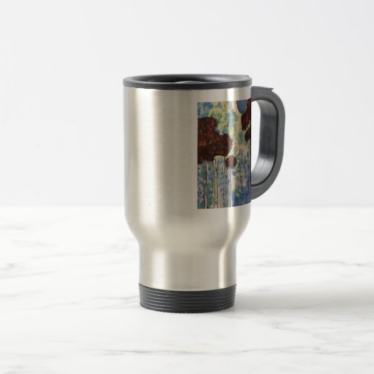 Forest painting travel mug トラベルマグ (正面右)