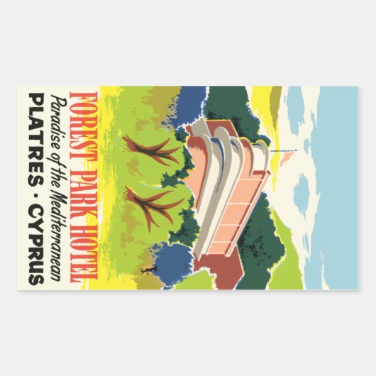 Forest Park Hotel (Platres Cyprus) Vector format 長方形シール (正面)