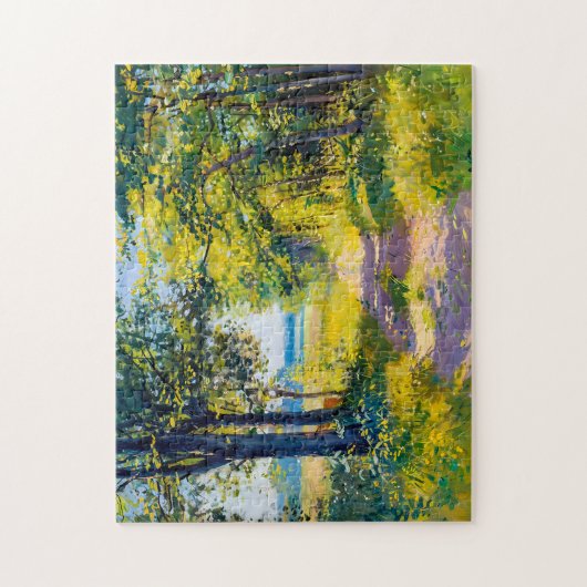 Forest Path in Golden Summer Light ジグソーパズル (縦)