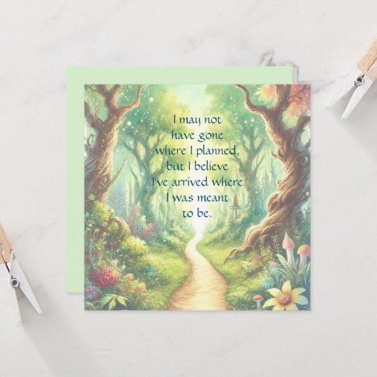 Forest Path & Quote カード (正面/裏面インサイチュ)