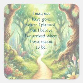 Forest Path & Quote スクエアシール