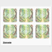 Forest Path & Quote スクエアシール (シート)