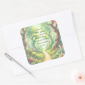 Forest Path & Quote スクエアシール (封筒)