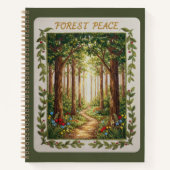 Forest Peace Embroidered Nature Path Journal ノートブック (正面)