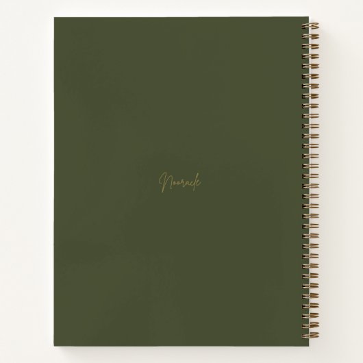 Forest Peace Embroidered Nature Path Journal ノートブック (裏面)