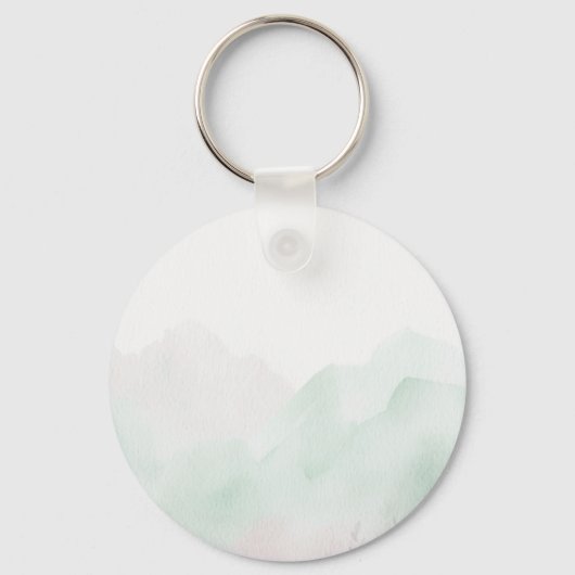 Forest Pine Tree Rustic Watercolor  キーホルダー (裏面)